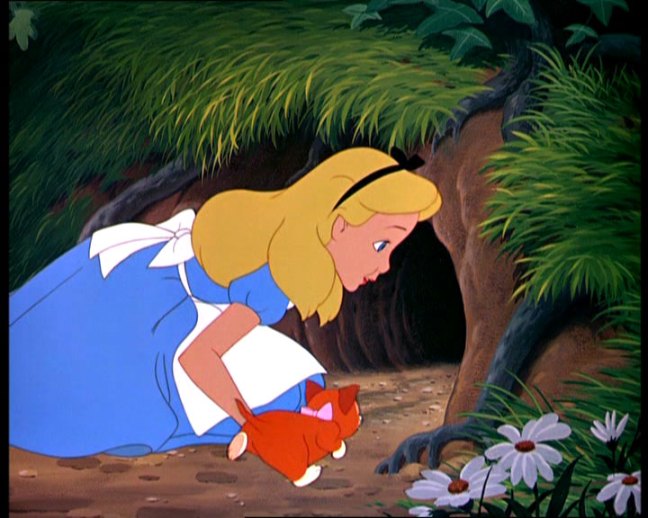 Alice Looks Down The Rabbit Hole (Disney)